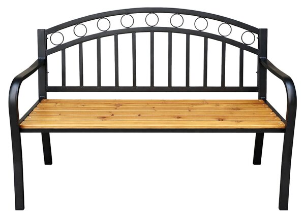 Ak furniture Záhradná lavička ARUM čierna/jedľové drevo