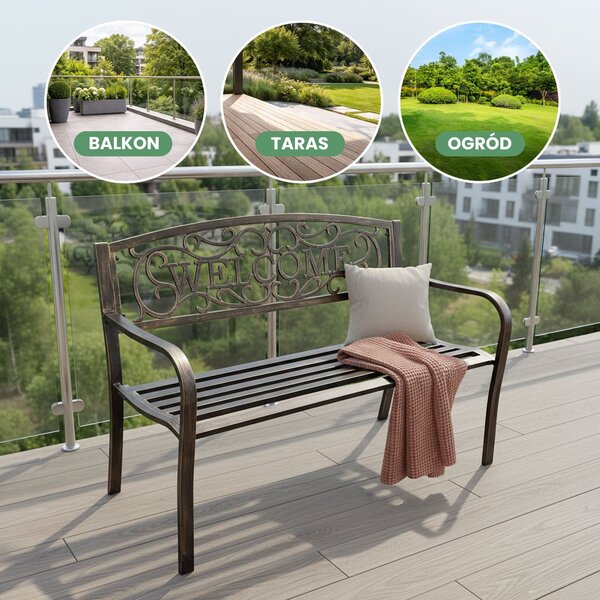 Ak furniture Záhradná lavička IRYS béžová