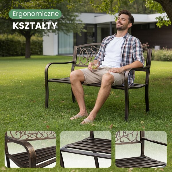 Ak furniture Záhradná lavička IRYS béžová