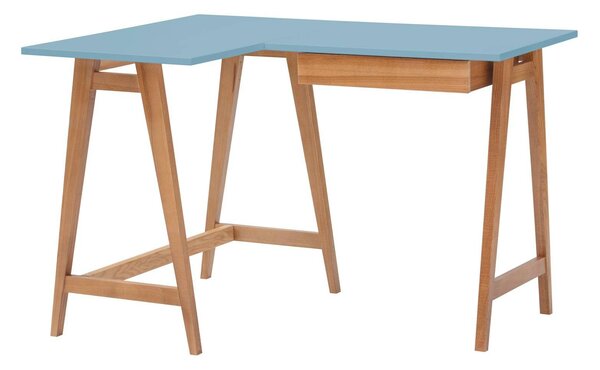 RAGABA Luka rohový písací stôl ľavý FARBA: nebeská modrá