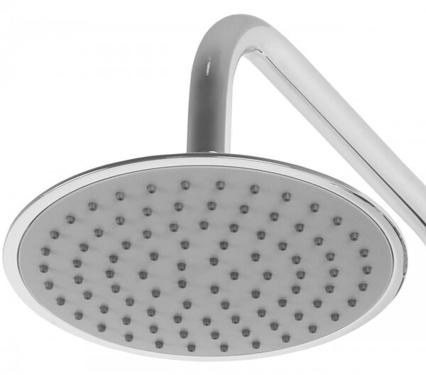 Erga Mutabi, sprchový set s batériou, hlavovou sprchou 20 × 20 cm a výtokom, chrómová, ERG-YKA-BP.MUTABI-20-CHR
