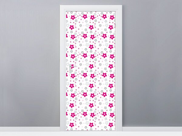 Gario Fototapeta na dvere Veľa fialových kvietkov Veľkosť: 95 x 205 cm, Materiál: Samolepiaca