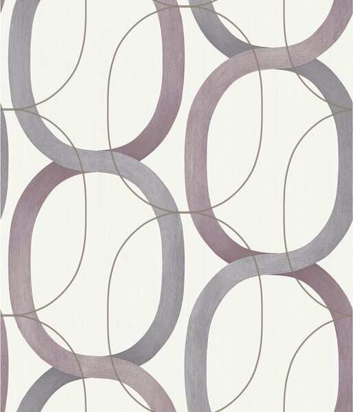 Vliesová tapeta, fialový oválny geometrický vzor OS4216, Modern Nature II, York