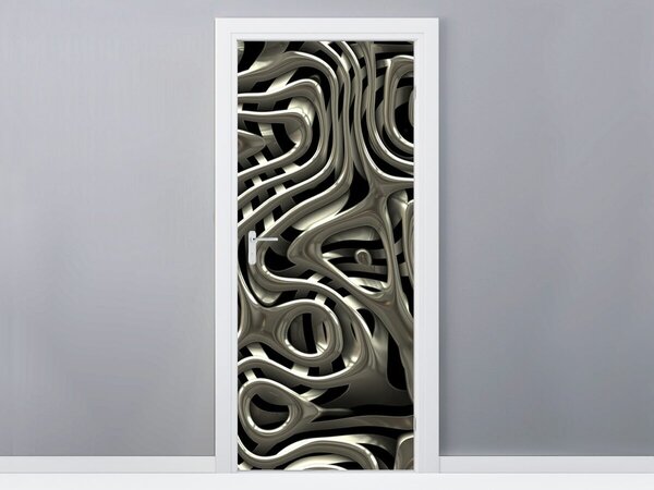 Gario Fototapeta na dvere Zaujímavé striebro Veľkosť: 95 x 205 cm, Materiál: Samolepiaca