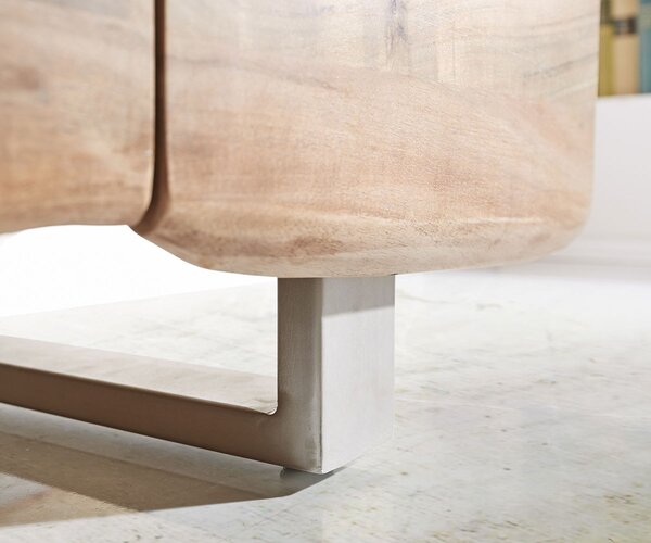DELIFE Komoda Live-Edge 172 cm akácia prírodná 4 dvierka 4 zásuvky