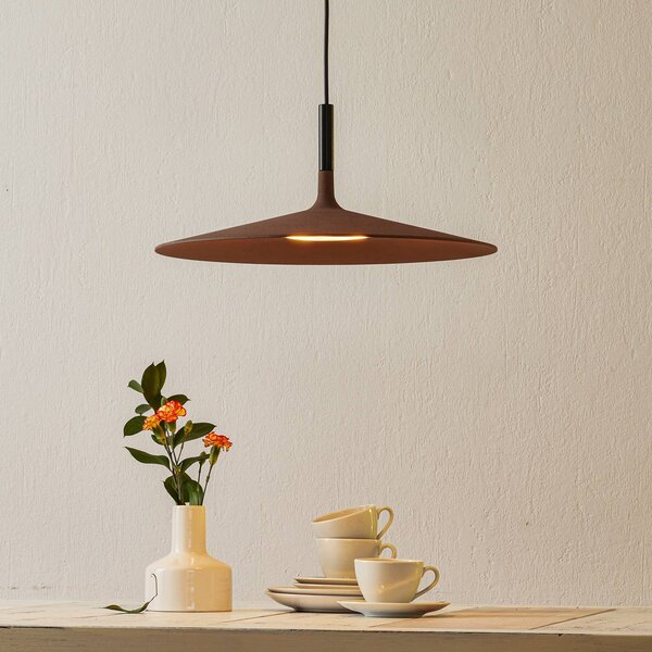 Foscarini Aplomb Large LED závesné svietidlo, hnedé, Hnedá / hrdzavá, Kuchyňa, Betón, Dizajn, Závesné svietidlo
