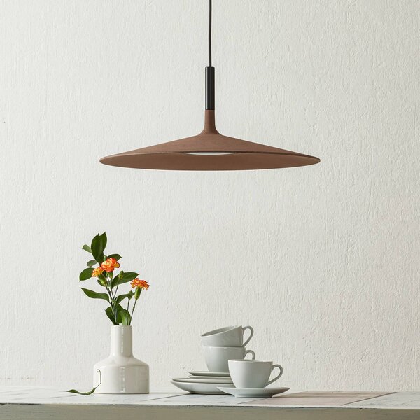 Foscarini Aplomb Large LED závesné svietidlo, hnedé, Hnedá / hrdzavá, Kuchyňa, Betón, Dizajn, Závesné svietidlo