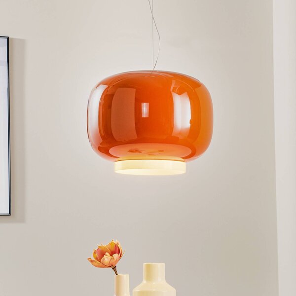 Foscarini Chouchin 1 LED závesné svietidlo, oranžové, Žltá / oranžová, Kuchyňa, Sklo, Dizajn, Závesné svietidlo