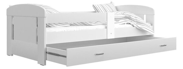Detská posteľ JAKUB P1 COLOR, 80x180 cm, spolu ÚP, biely/biely