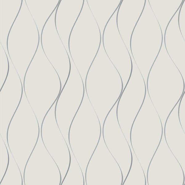 Sivá vliesová tapeta so striebornými vlnkami Y6201401, Dazzling Dimensions 2, York