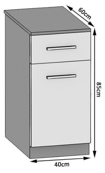 Kuchynská linka UNIQAPLUS | dub wotan 420 cm