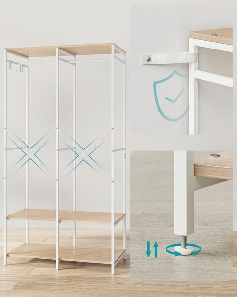 OTVORENÁ ŠATNÍKOVÁ SKRIŇA, 94,5/180/40 cm - Skrine, Online Only