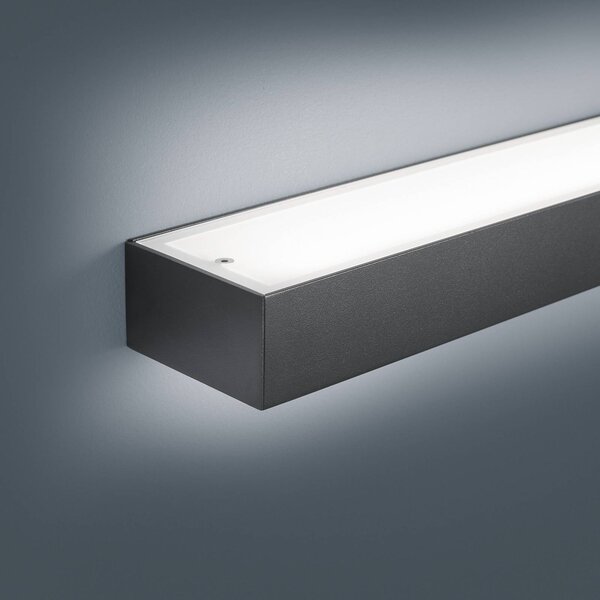 Helestra Nástenné svietidlo Theia LED, matná čierna 90 cm, Čierna, Kúpeľňa, kov, Moderný, Nástenné svietidlo