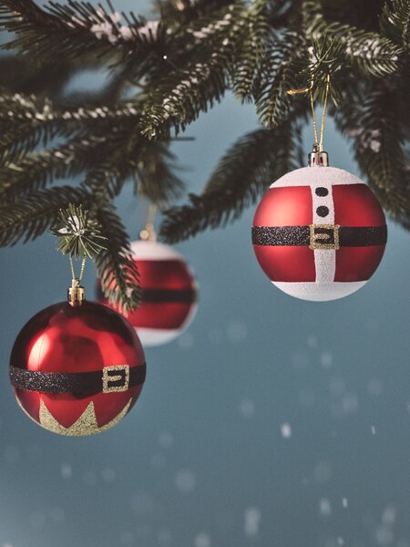 Sinsay - Vianočné ozdoby s motívom obleku Santa Clausa - červená