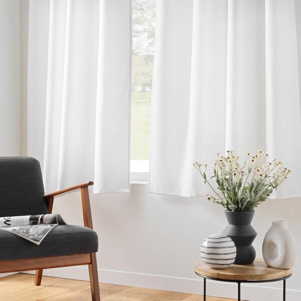 Biely termo záves z mikrovlákna 135x180 cm Micropolar – douceur d'intérieur