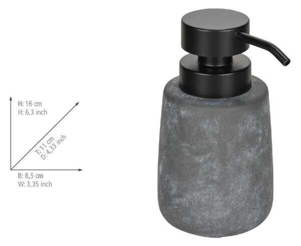 Sivý keramický dávkovač mydla 400 ml Sacile – Wenko