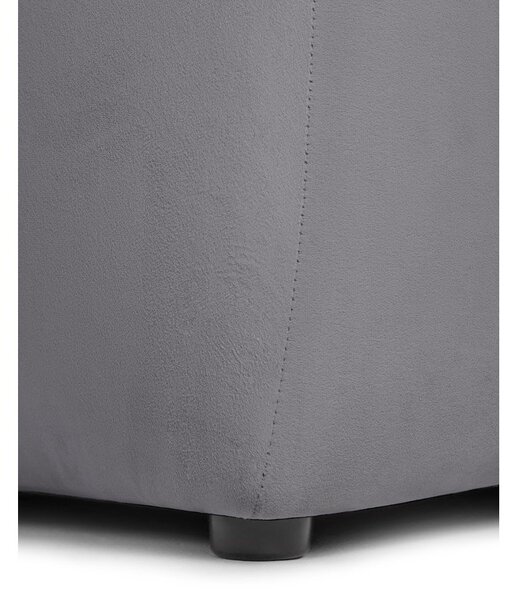 Sivá zamatová pohovka 225 cm Cube – Selection