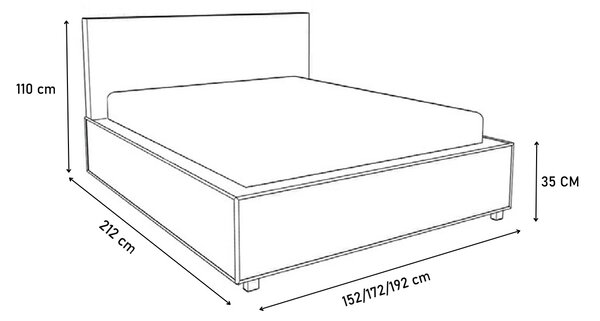 Čalúnená posteľ FLEK 4, + rošt, Sofie20, 140x200
