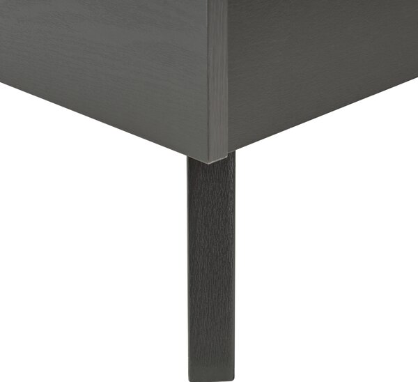 Posteľ čierna svetlé drevo 140 x 200 cm ratan drevotrieska s roštom minimalistický boho štýl spálňa