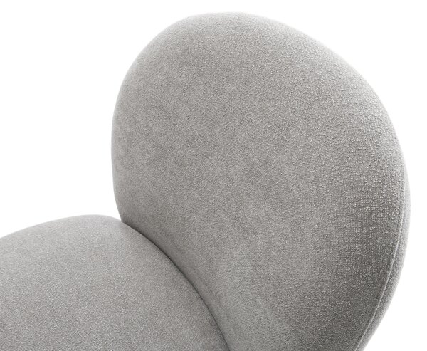 DELIFE Jedálenská stolička Nube-Flex texturovaná látka mäkký sivá 4-nohá zúžená nerezová oceľ vrecková pružina