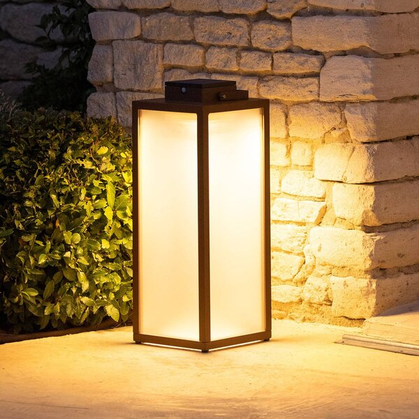 Solárny lampáš Tradition LED, corten, výška 65 cm, Hnedá / hrdzavá, Hliník, Solárne svietidlá