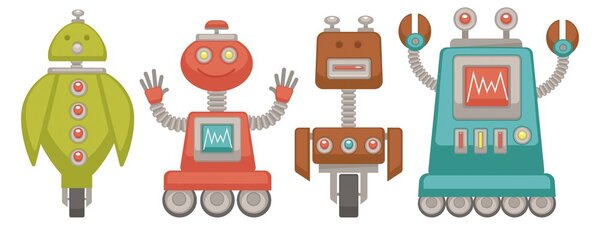 Tapeta rodinka robotov