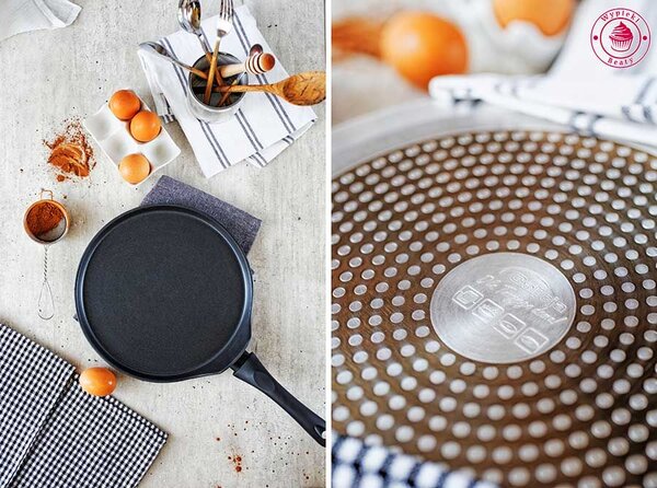 Panvica na palacinky s nepriľnavým povrchom Royal 26 cm - čierna
