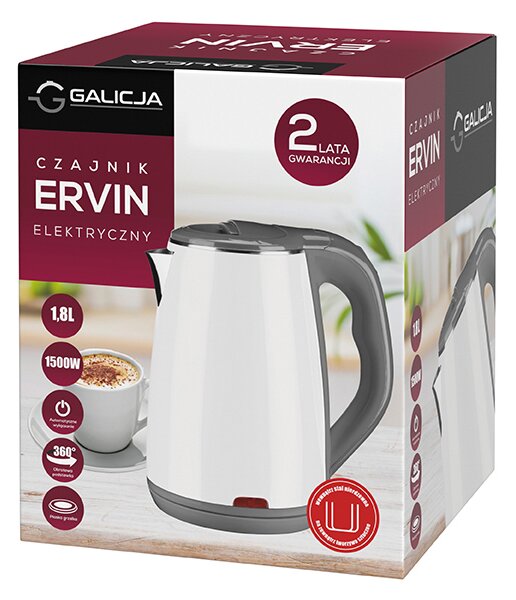 Rýchlovarná kanvica Ervin 1,8 l - čierna