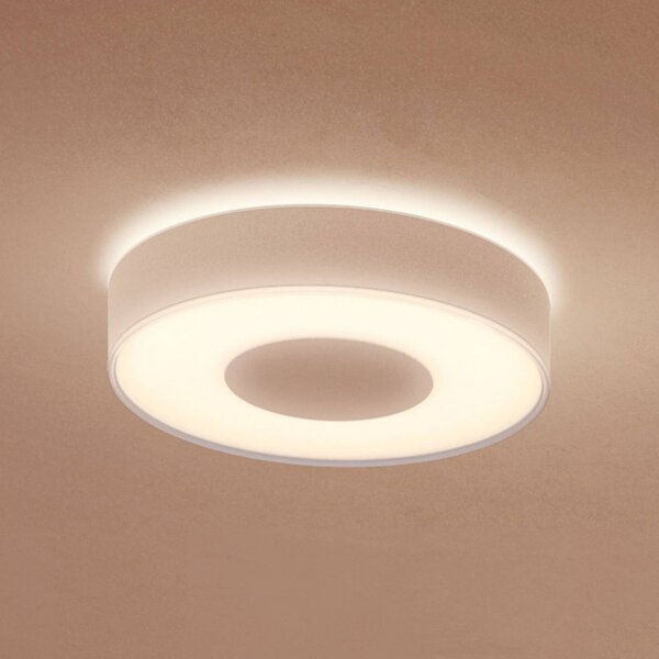 Philips Hue Xamento LED stropné svetlo biele 38 cm, Biela / opálová, Kúpeľňa, kov, Moderný, Závesné svietidlo