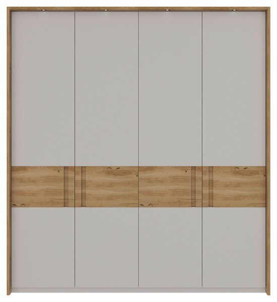 SKRIŇA S OTOČNÝMI DVERAMI, dub, farba duba, svetlosivá, 202/225/60 cm Dieter Knoll - Skrine