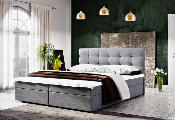 Čalúnená posteľ LAKE 2 + rošt + matrac, 160x200, Cosmic 160