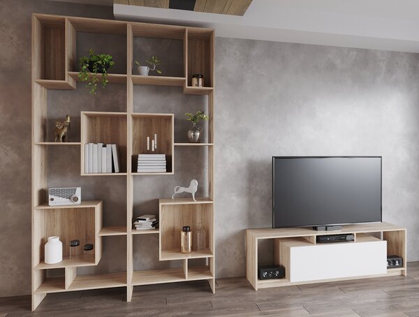 TV stolík Ulfet U1 - biela / betón
