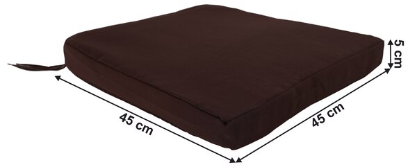 KONDELA Vankúš na záhradné sedenie, tmavohnedá, LALILA