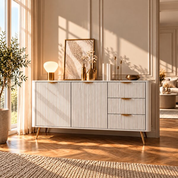 KOMODA TREVISO 2D3S BIELA 163 cm