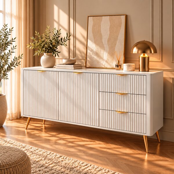 KOMODA TREVISO 2D3S BIELA 163 cm