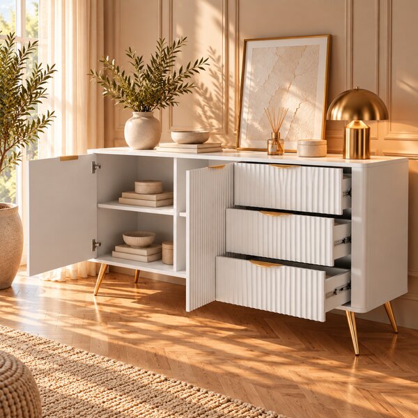 KOMODA TREVISO 2D3S BIELA 163 cm