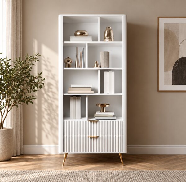REGÁL / KNIŽNICA TREVISO BIELA 88 cm