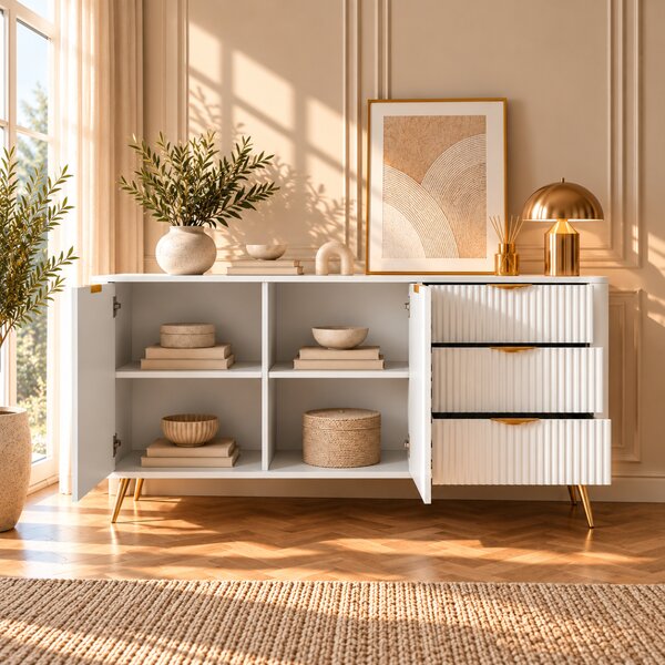 KOMODA TREVISO 2D3S BIELA 163 cm