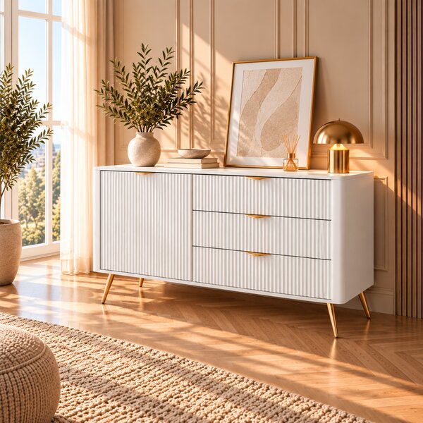KOMODA TREVISO D3S BIELA 138 cm
