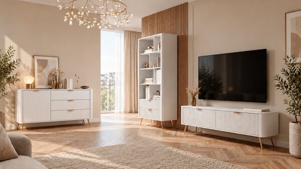 KOMODA TREVISO D3S BIELA 138 cm
