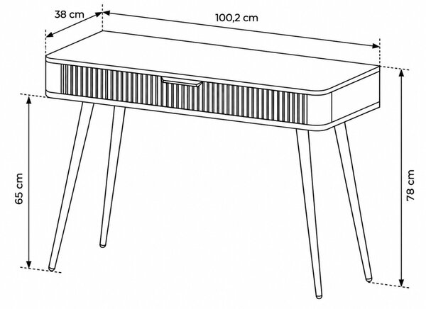 KONZOLA TREVISO BIELA 100 cm
