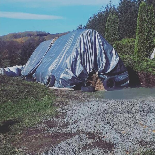 Krycia plachta hnedo strieborná 3x5m 210g m2 | jaks