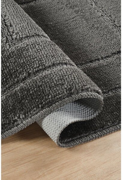 Antracitové kúpeľňové predložky v súprave 2 ks 50x80 cm Cerceve – Foutastic