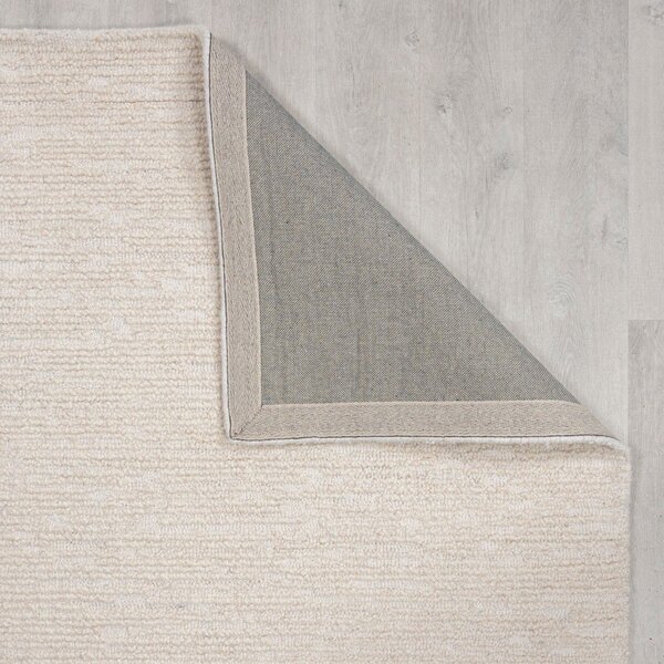 Slonovinový ručne tkaný vlnený behúň 80x230 cm Harris Boucle – Flair Rugs