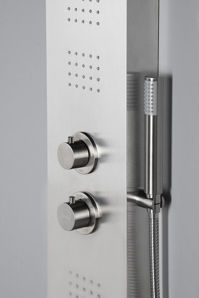 Sapho Sapho, PRESTIGE sprchový panel s termostat. batériou 200x1400 mm, nerez, WN337