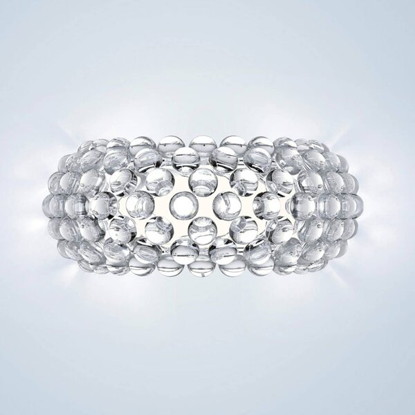 Foscarini Caboche Plus media R7s nástenné svietidlo číre, Jasné / priehľadné, Obývacia izba / jedáleň, Plast, Dizajn