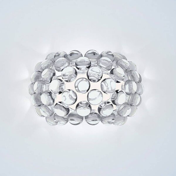 Foscarini Caboche Plus piccola R7s nástenné svietidlo číre, Jasné / priehľadné, Obývacia izba / jedáleň, Plast, Dizajn