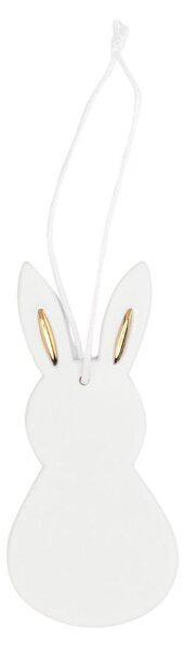 Závesná veľkonočná dekorácia White Rabbit / Gold Ears
