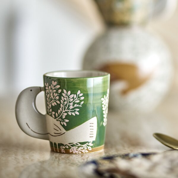 Keramický hrnek Hezha Green 260 ml