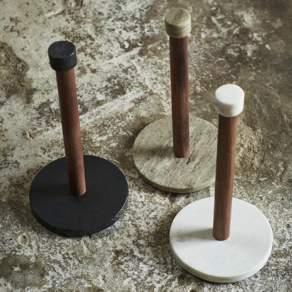 Stojan na kuchynské utierky Marble / Acacia White